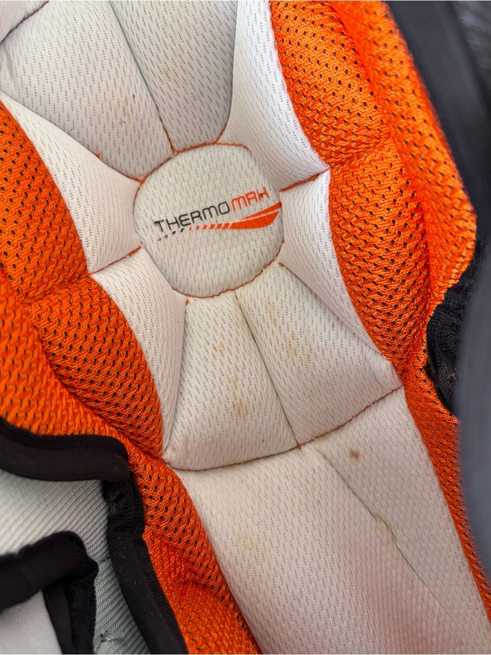 Bauer Supreme One60 Hockey Shin Guards Senior 15" protective Gear White Orange - Picture 7 of 13